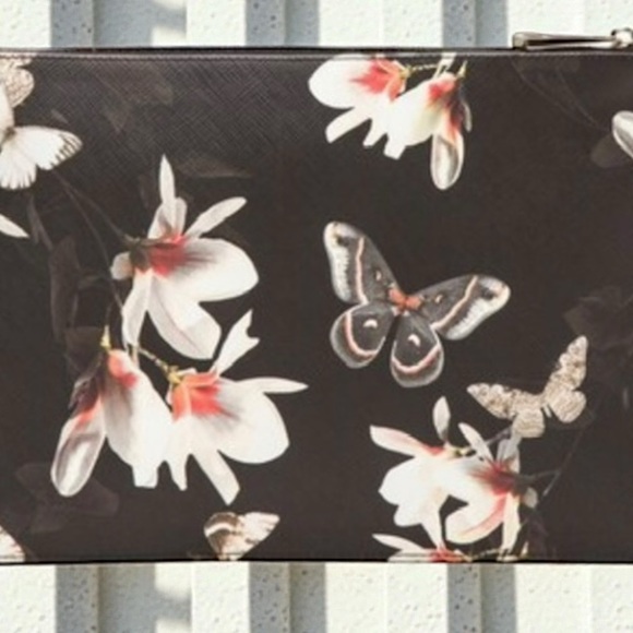 Givenchy Floral Butterfly Clutch Pouch Black Antigona Print Authentic - Picture 4 of 6